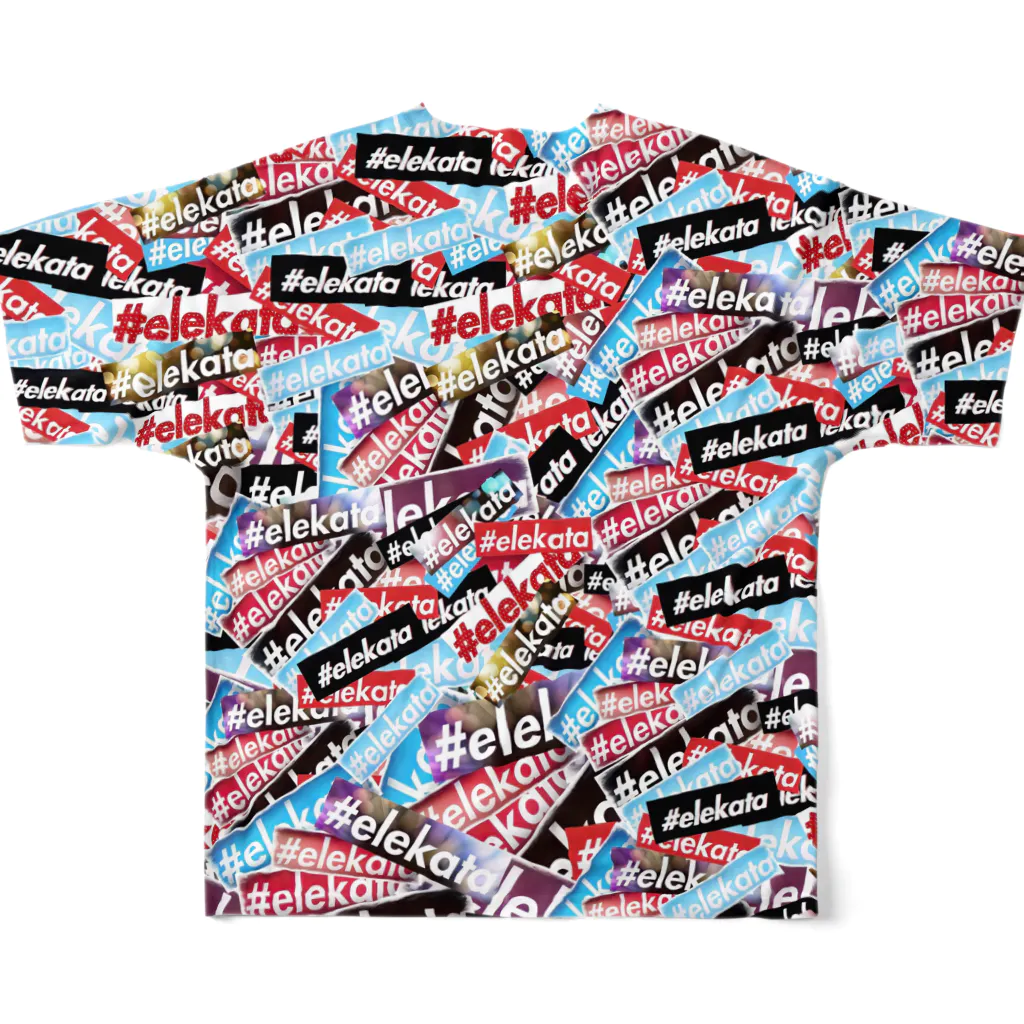 ポコどりラジオ物販コーナーの非公式エレ片ボックスロゴPart1 All-Over Print T-Shirt :back