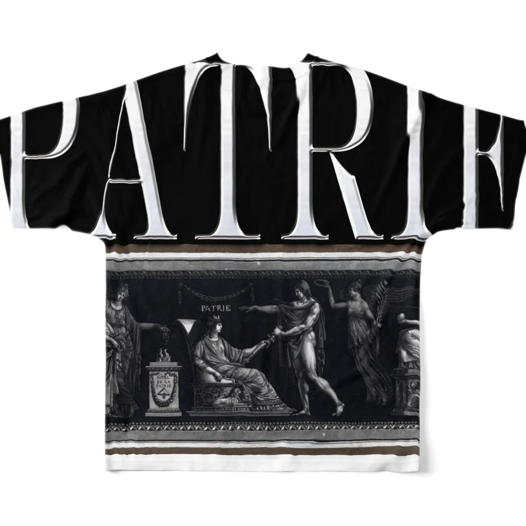 PALA's SHOP　cool、シュール、古風、和風、のPATRIE Ⅱ フルグラフィックTシャツの背面