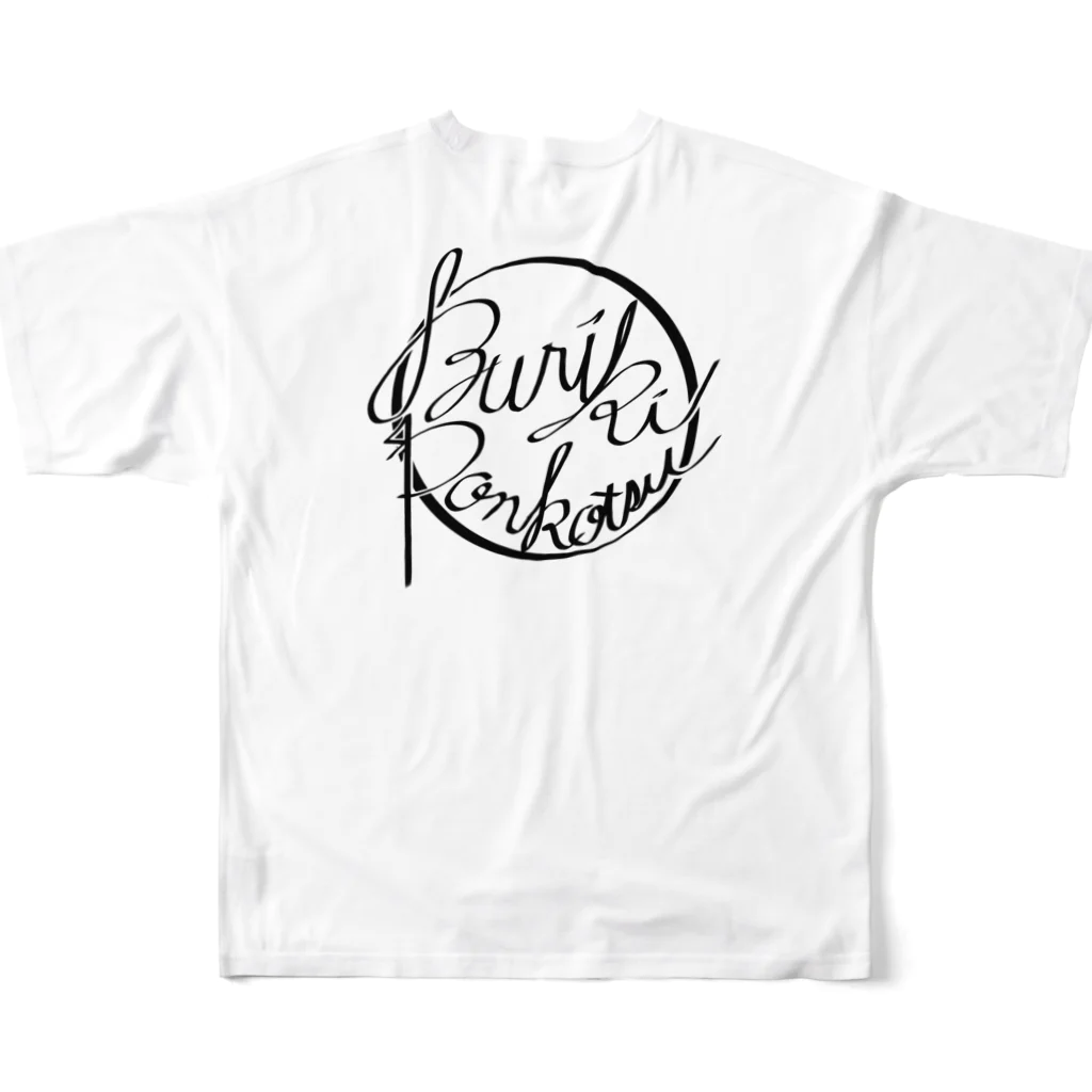 BuriKingのブランドロゴ フルグラフィックTシャツの背面