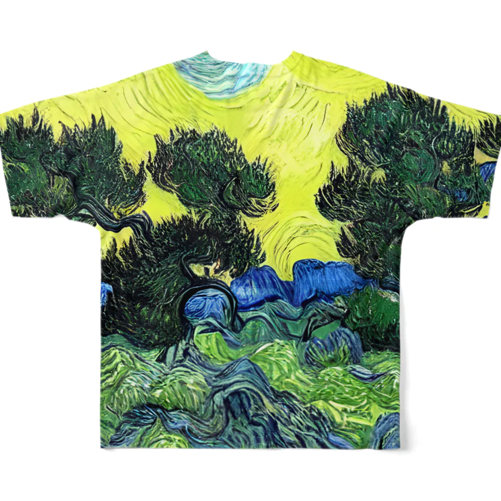 ゴッホの木のゴッホの木#22 フルグラフィックTシャツの背面