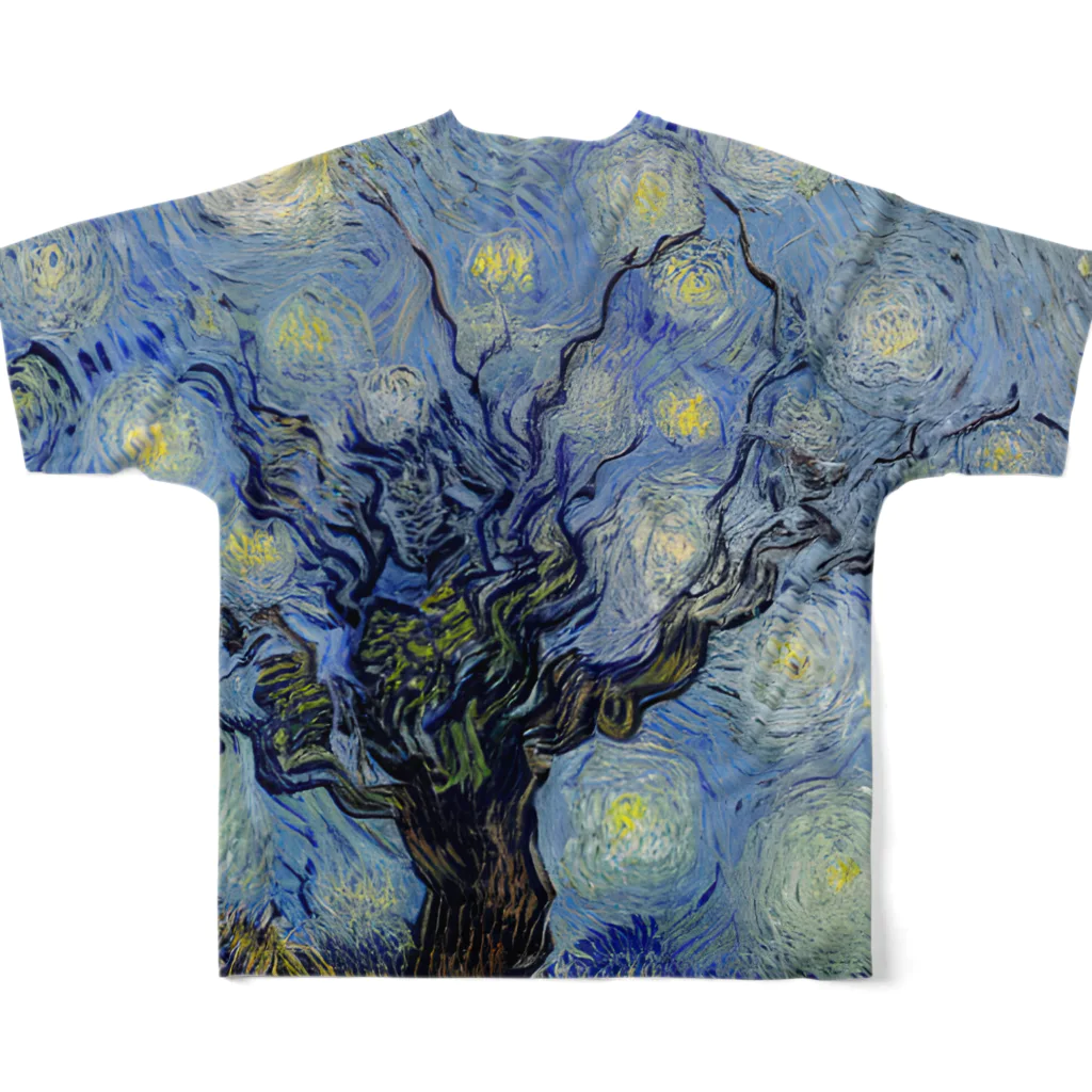 ゴッホの木のゴッホの木#80 フルグラフィックTシャツの背面