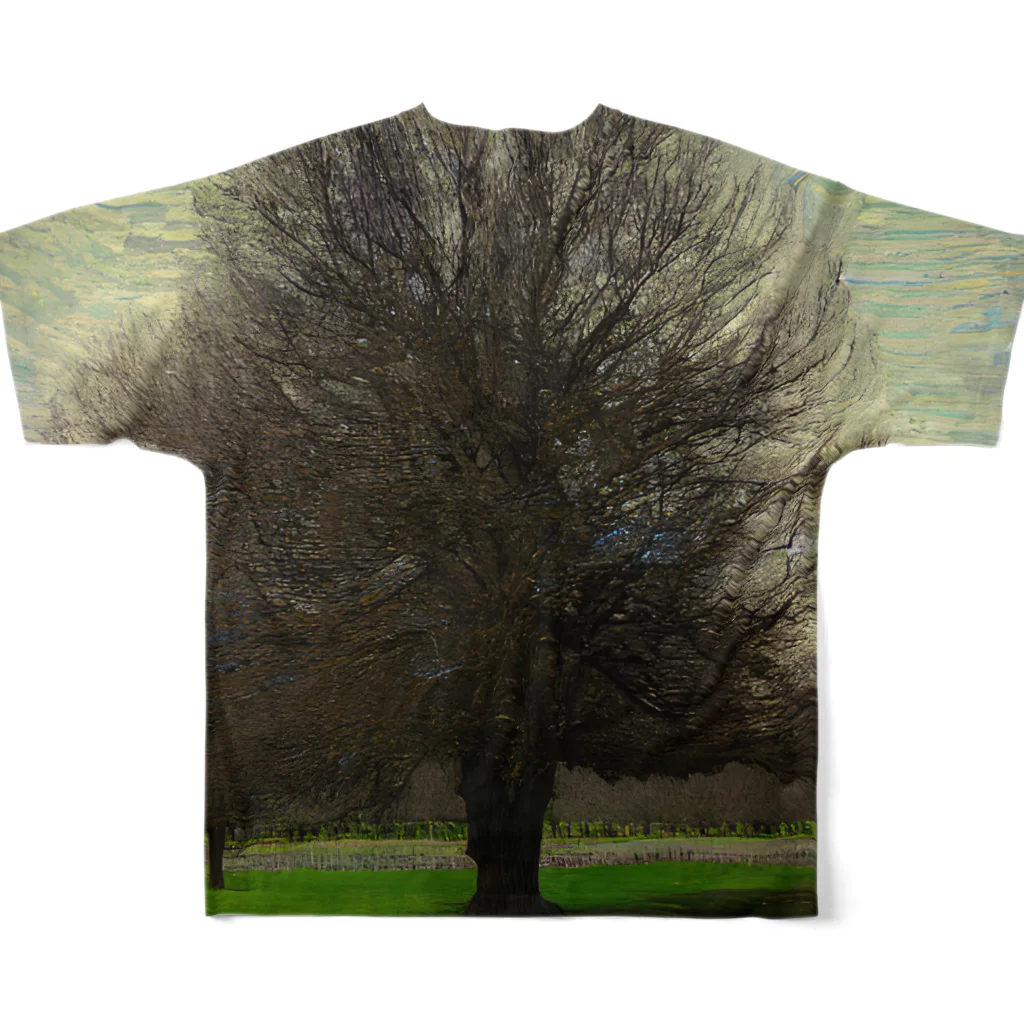 ゴッホの木のゴッホの木#328 풀그래픽 티셔츠の背面