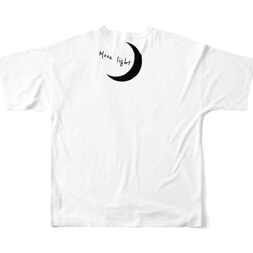 E&Y LOVEのムーンライト フルグラフィックTシャツの背面