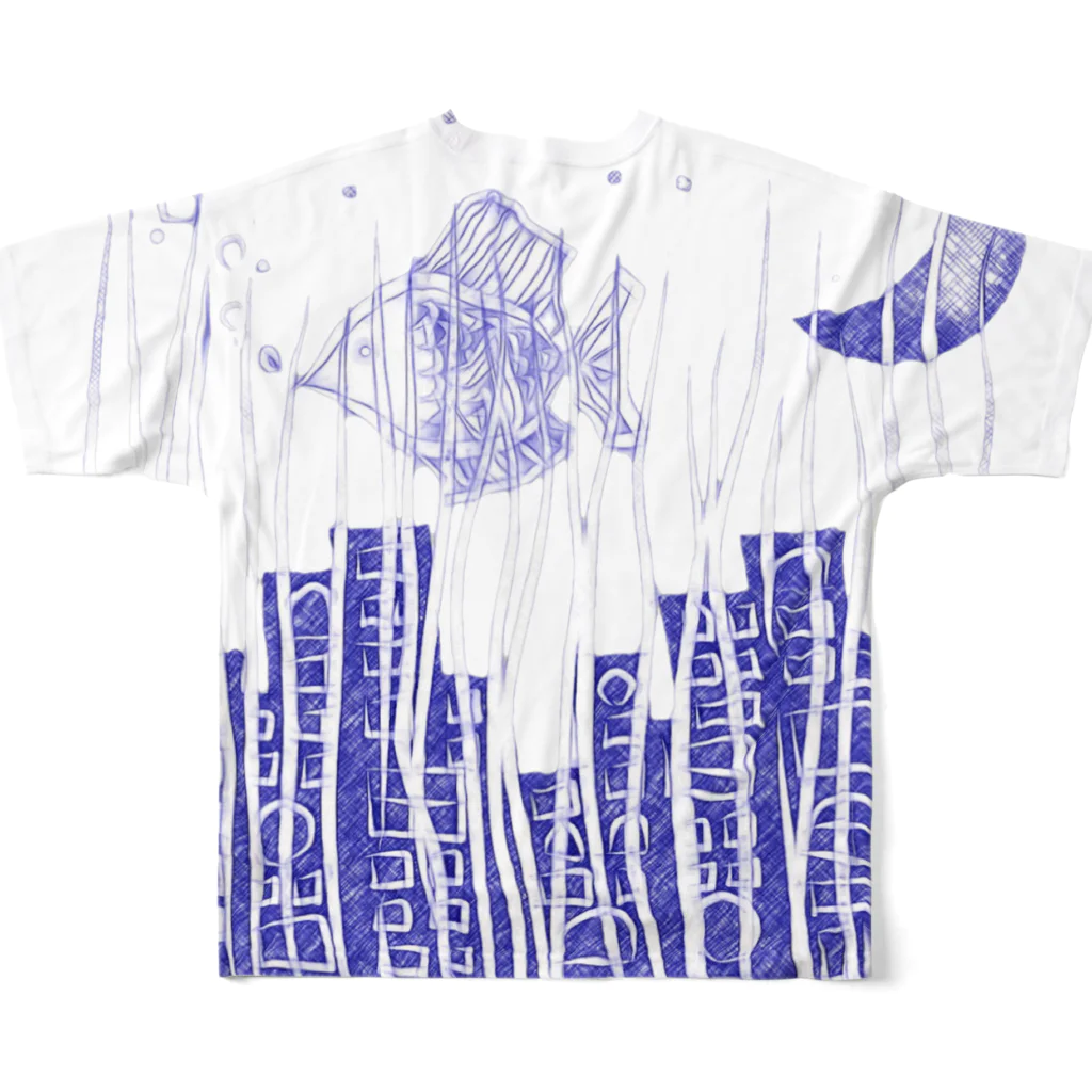 note-of@SHOPの空の海 All-Over Print T-Shirt :back