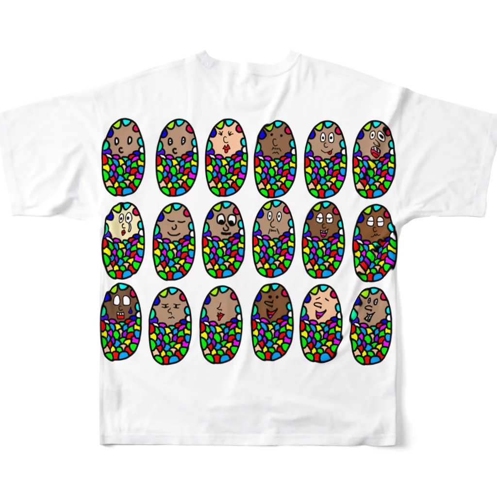 Talow Design のRainbow Minomushi Full Members All-Over Print T-Shirt :back