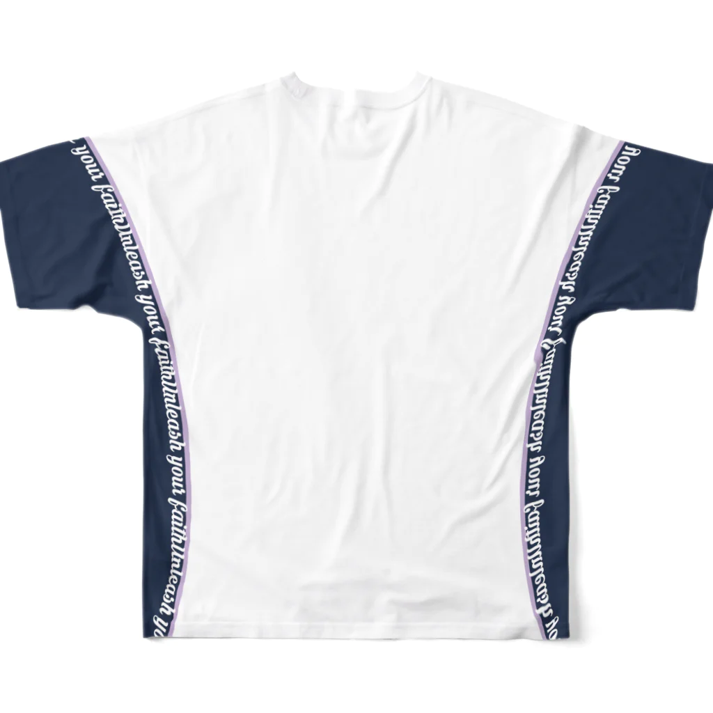 SOULBLAMEのOVAL R-BLUE TEE フルグラフィックTシャツの背面