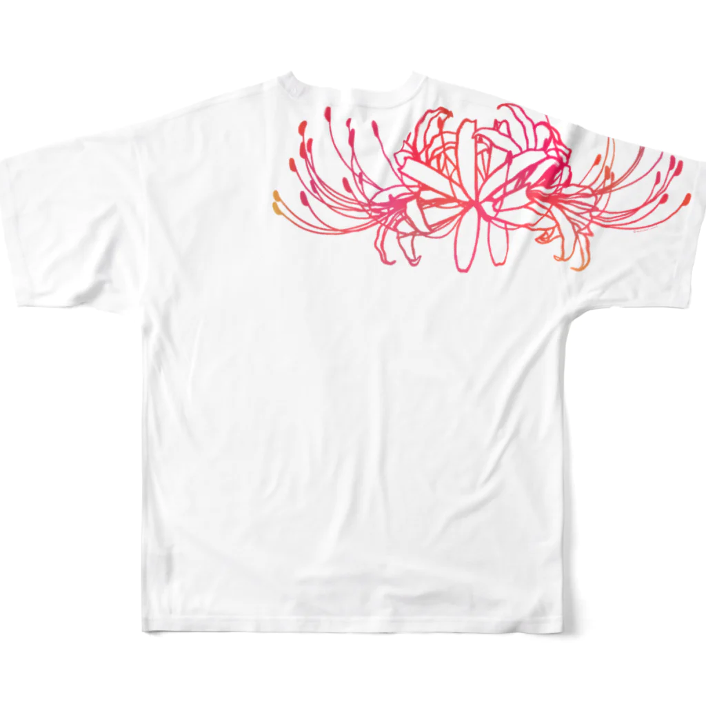 綾錦工房 りこりすの曼珠沙華 【黄昏】 フルグラフィックTシャツの背面