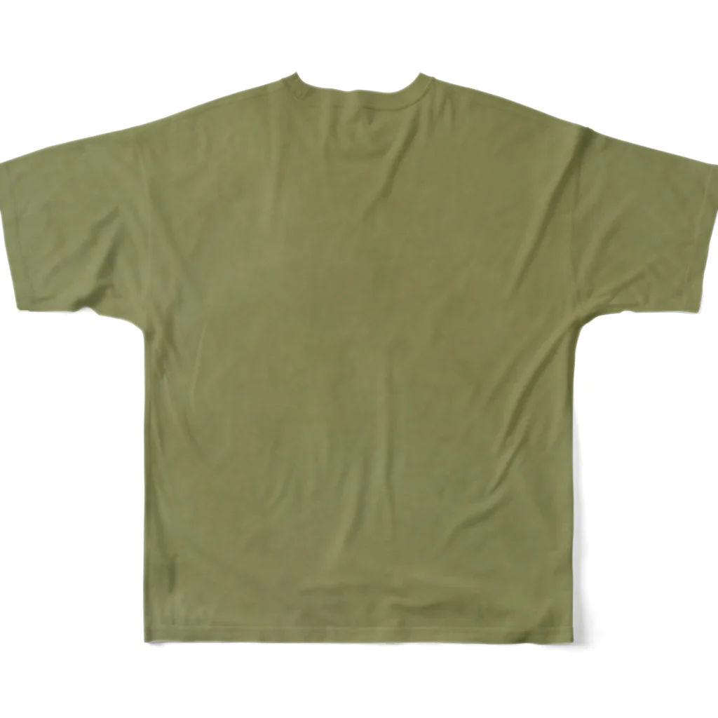 kiki25のモスグリーン フルグラフィックTシャツの背面