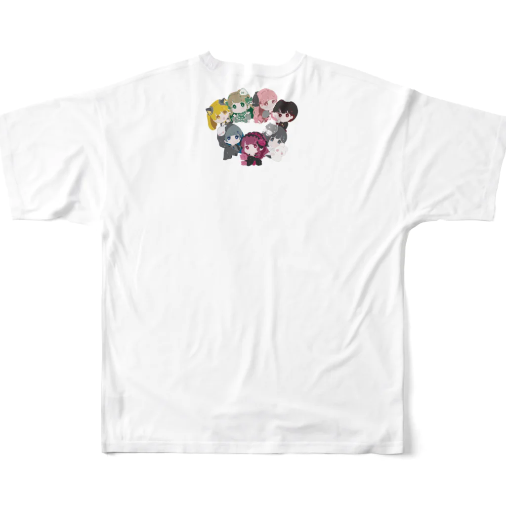 ∞lette OFFICIAL STOREの小鳥わたげ フルグラフィックTシャツの背面