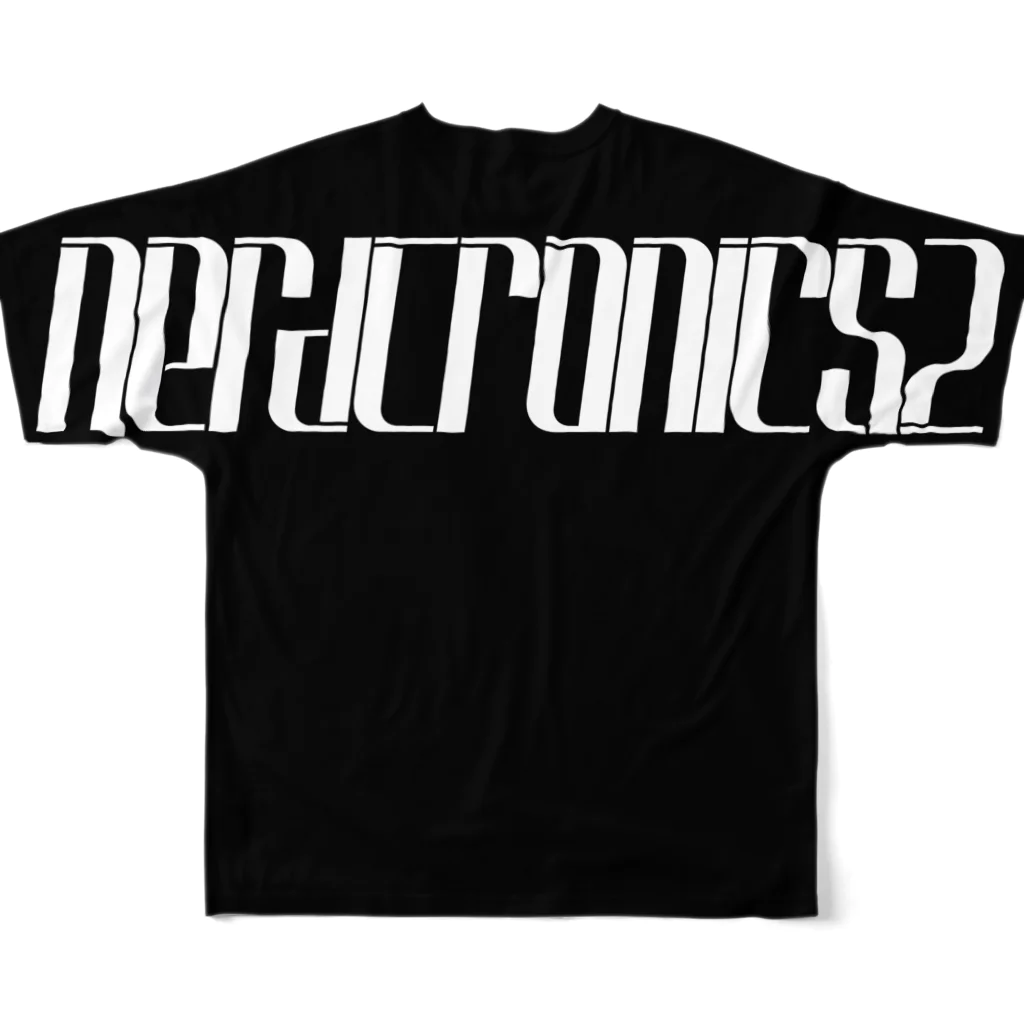 otogrooveのnerdtronics2:バックプリントロゴ(Black) All-Over Print T-Shirt :back