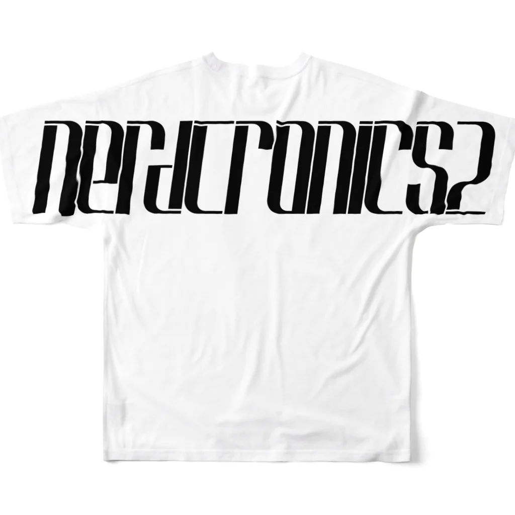 otogrooveのnerdtronics2:バックプリントロゴ(White) All-Over Print T-Shirt :back