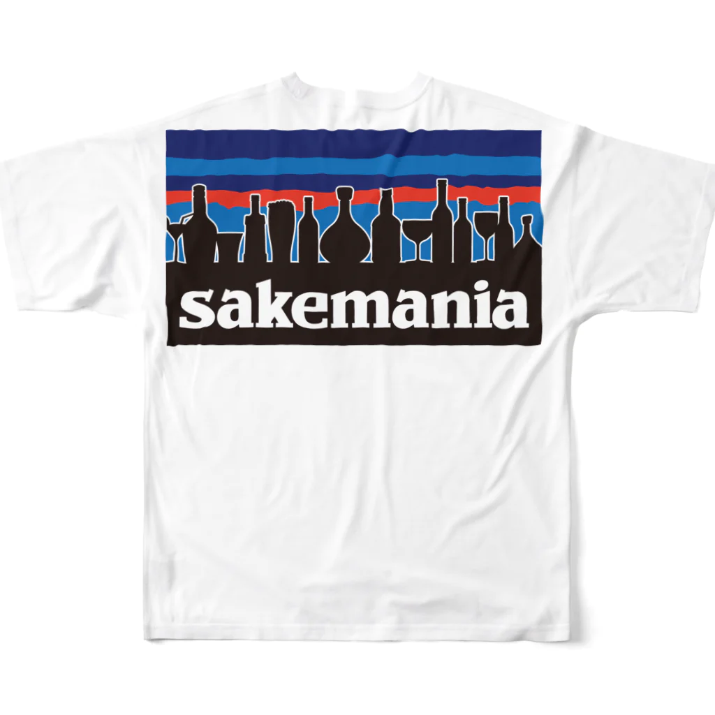 tonikakusakeの酒マニア バックプリント フルグラフィックTシャツの背面