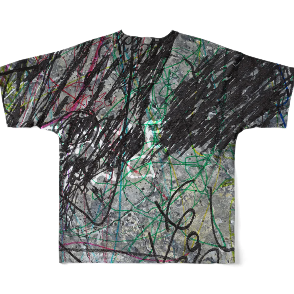 はにわのわのグングニル絵 All-Over Print T-Shirt :back