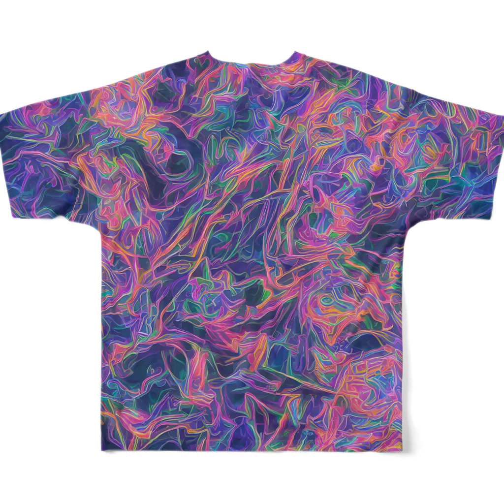 TakashiSのpattern of electricity All-Over Print T-Shirt :back