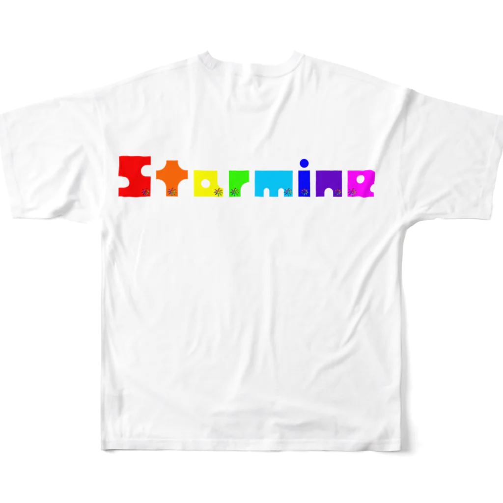 Starmine storeの【Starmine】 KIKORI Neon color 2 All-Over Print T-Shirt :back