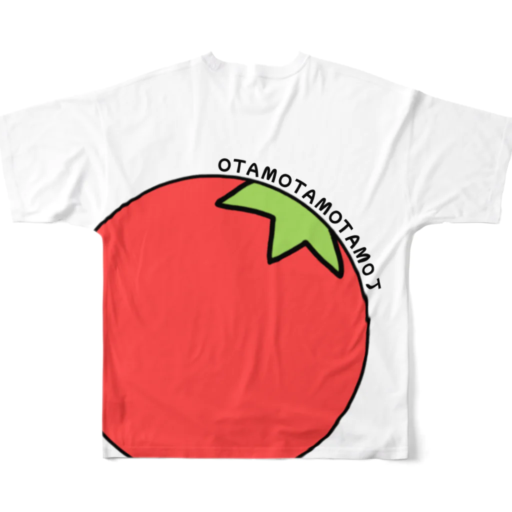 Oishiitamagoのとまとまとまと All-Over Print T-Shirt :back