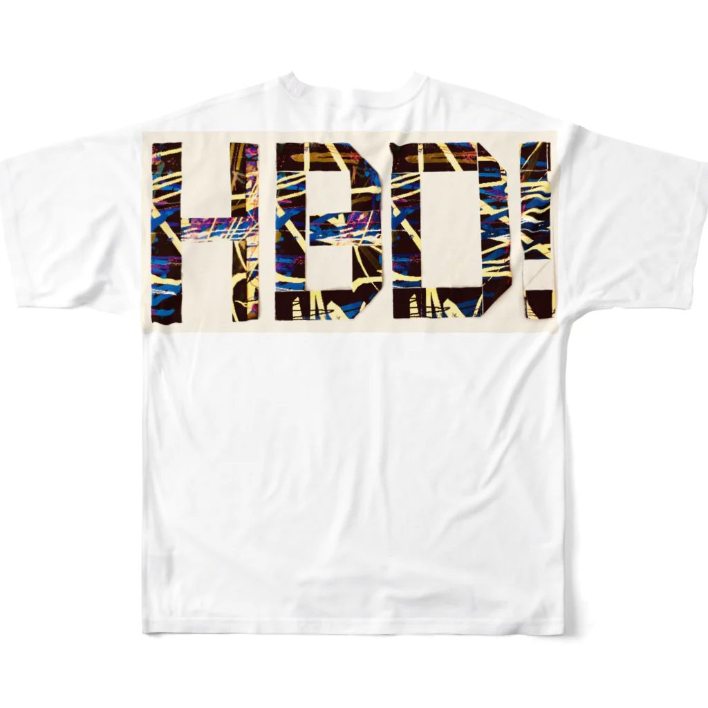 Les survenirs chaisnamiquesのHBD! All-Over Print T-Shirt :back