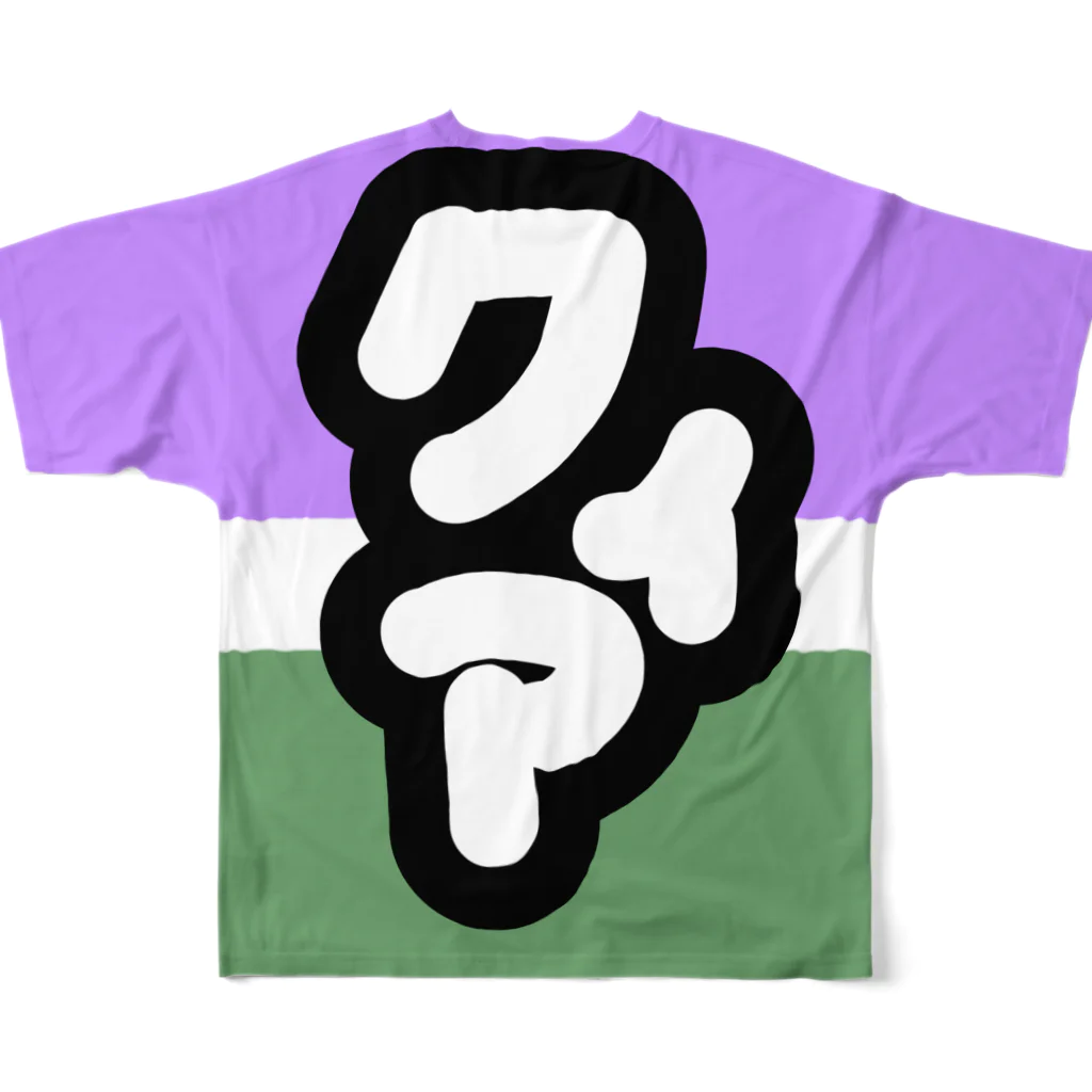 kashiwamochi-NBiのクィアであることを主張する All-Over Print T-Shirt :back