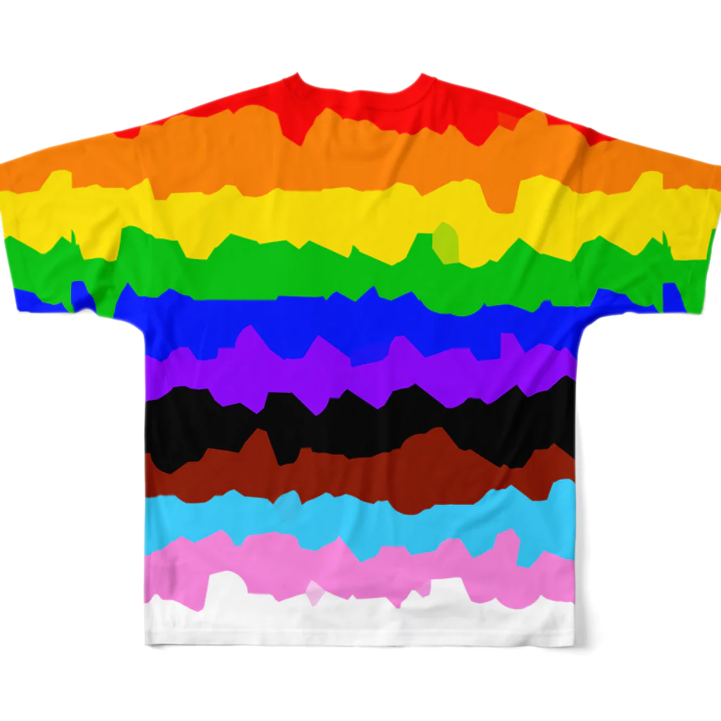 kashiwamochi-NBiのおおきくQueerを主張する All-Over Print T-Shirt :back