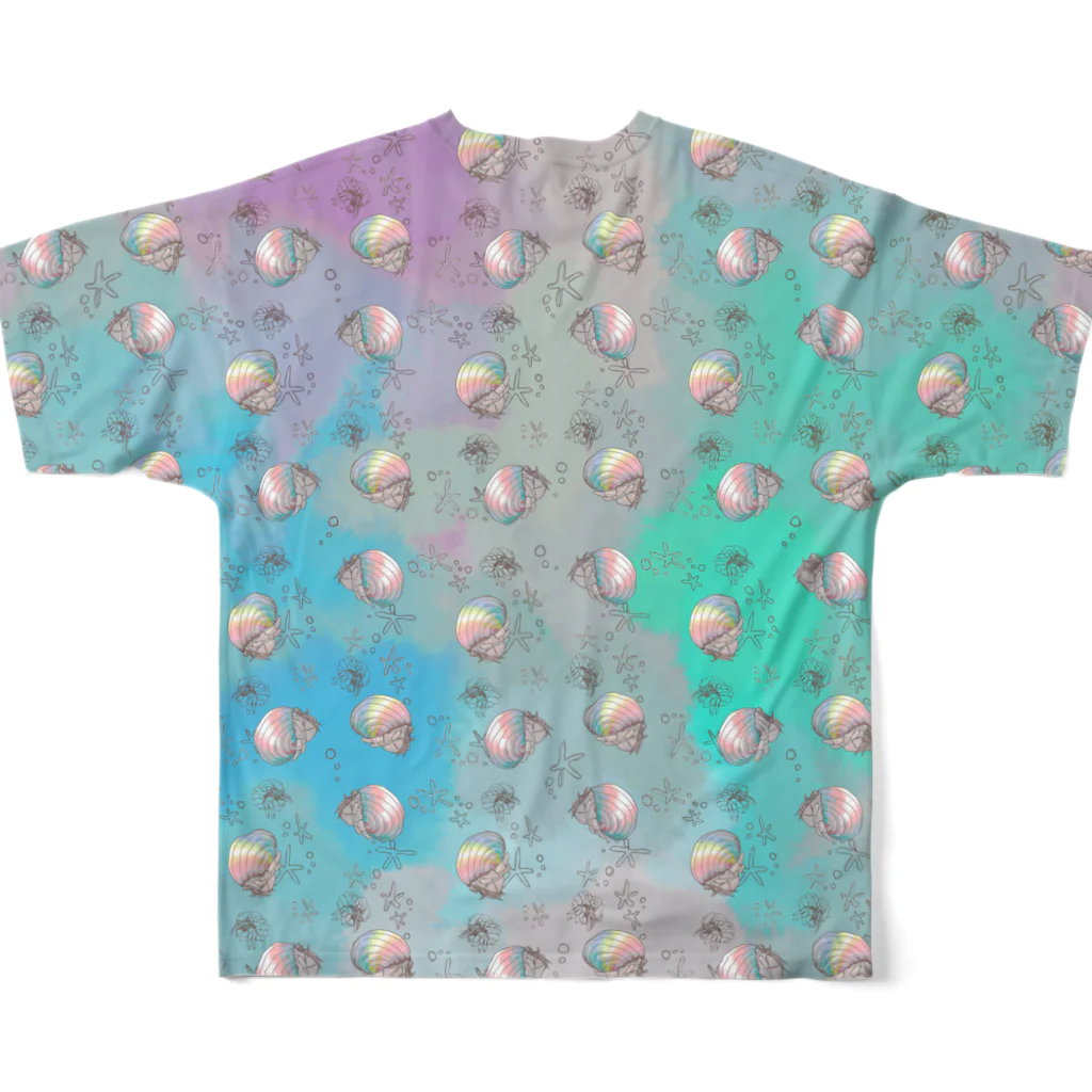 QUEER YADOKARIのTerrestrial Hermit Crab (queer&trans) All-Over Print T-Shirt :back