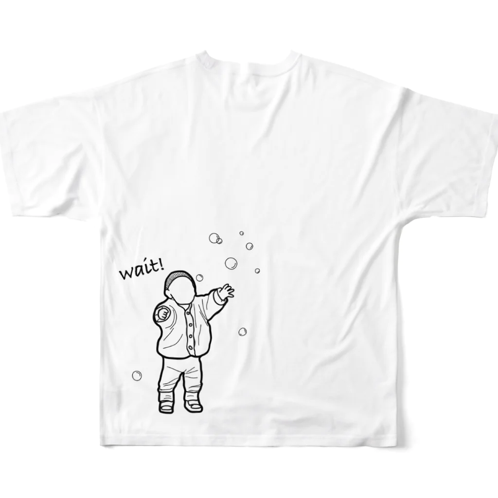 papaのwait! フルグラフィックTシャツの背面