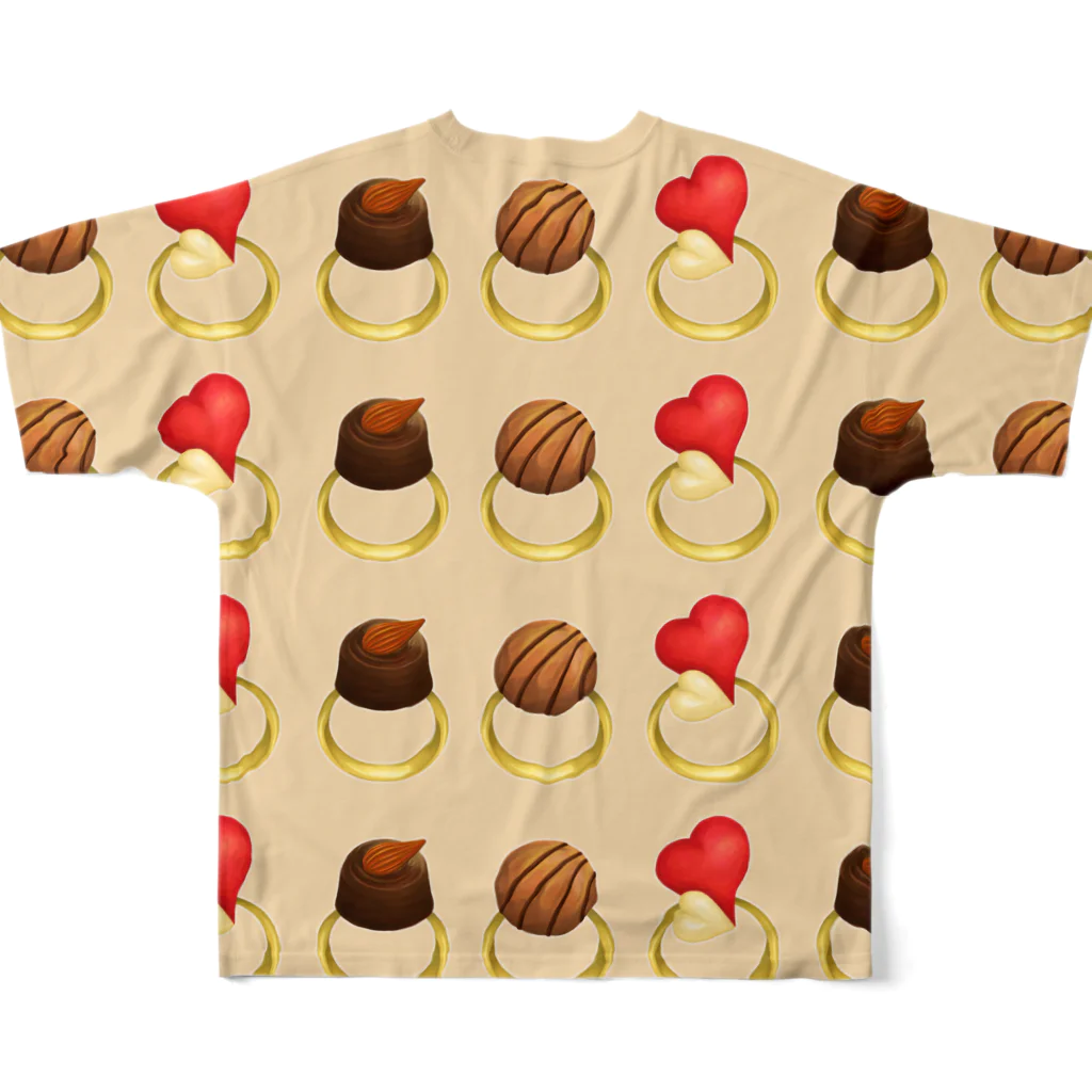 ari designのチョコレートの指輪 All-Over Print T-Shirt :back