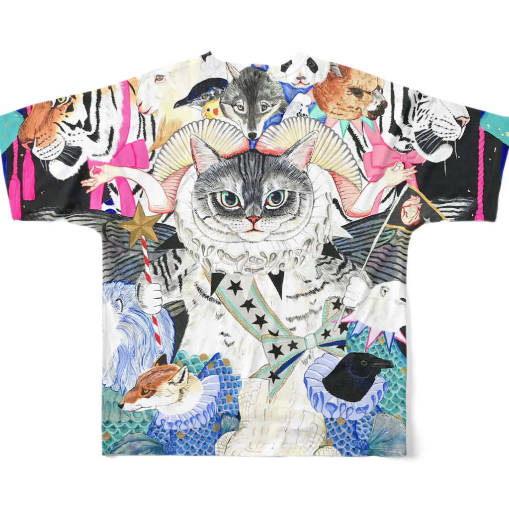 金田花季のサーカス、動物、資本主義 All-Over Print T-Shirt :back