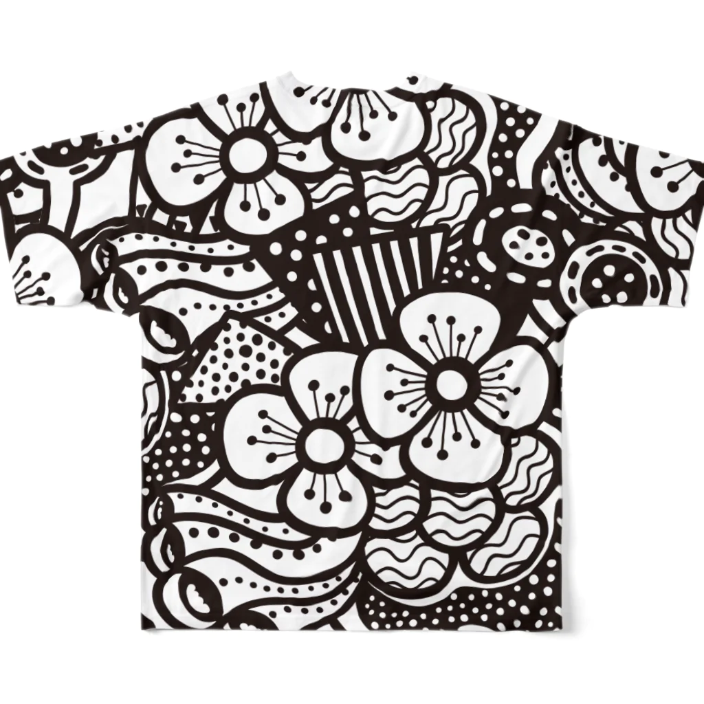 ComillyのUMENOMOYO All-Over Print T-Shirt :back