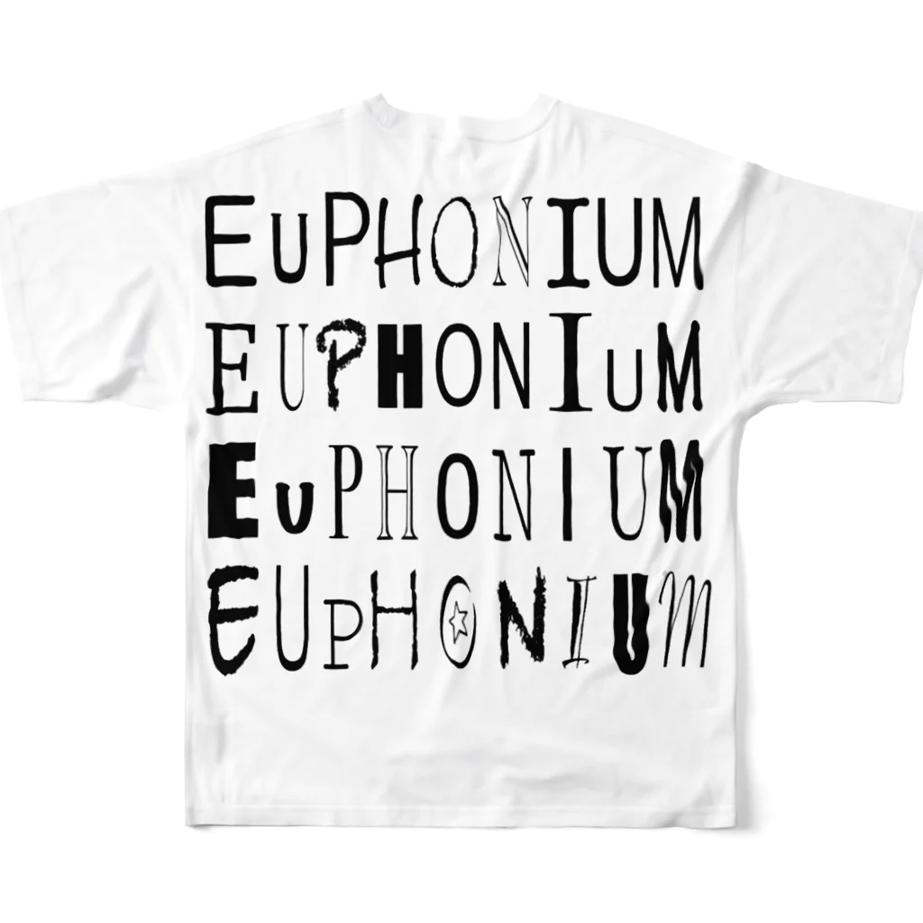 EuphForYouのユーフォニアム連合　EUPHONIUM フルグラフィックTシャツの背面