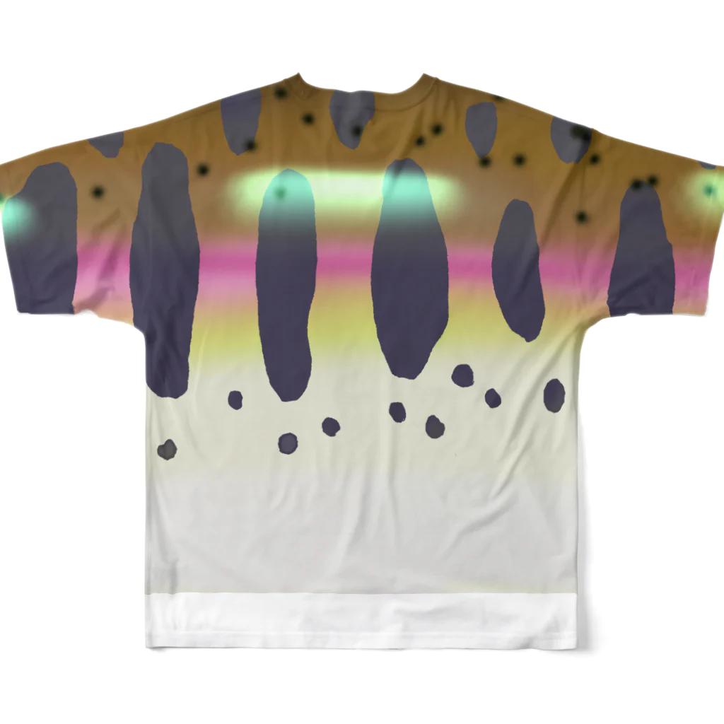 ぶみのヤマムェカラー All-Over Print T-Shirt :back