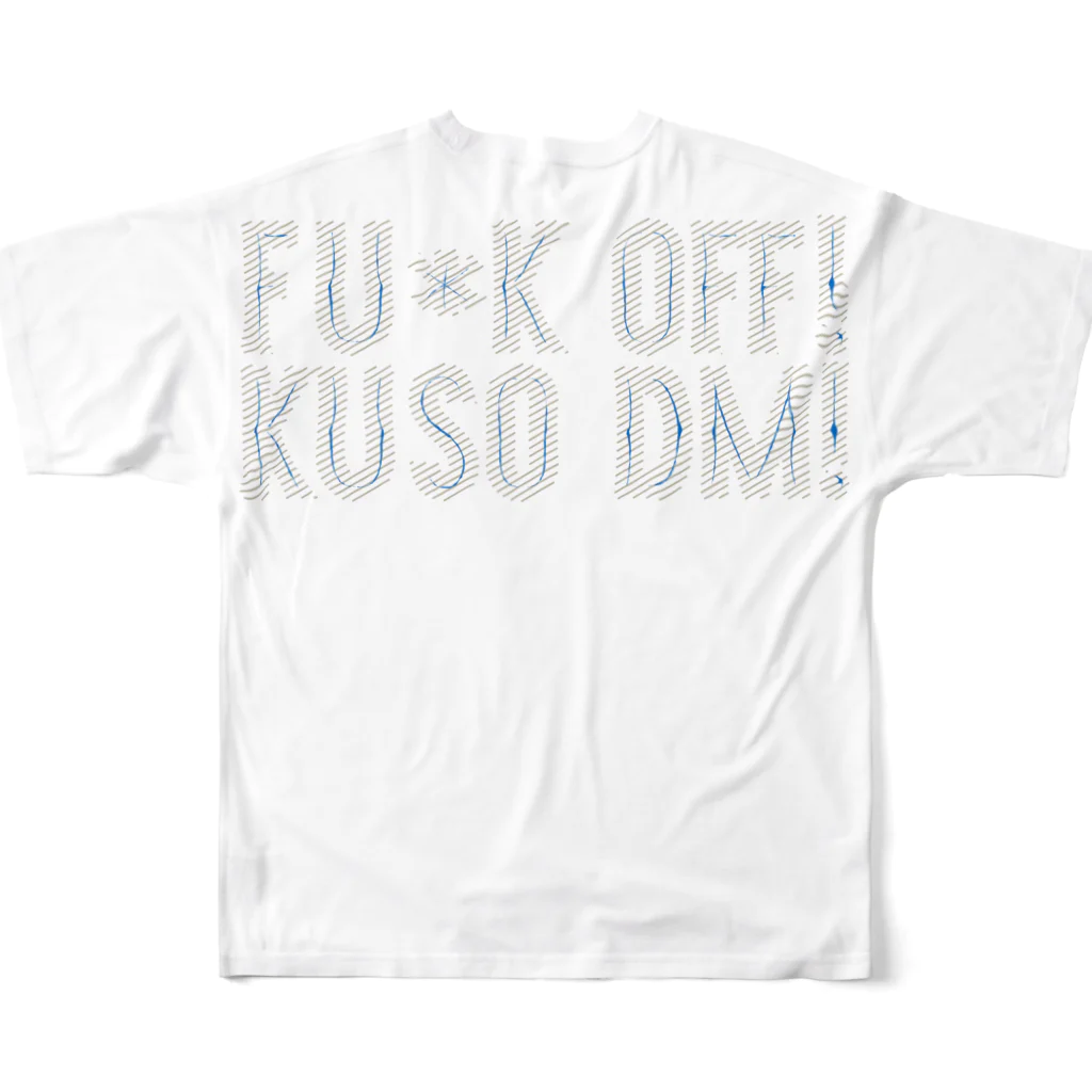 FGCのFu*K Off Kuso DM フルグラフィックTシャツの背面