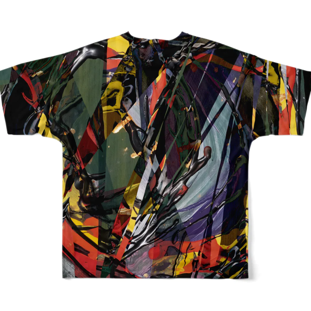 ボンドアートストア on SUZURIの【C-series】JIJIKO model ／ 冨永ボンド All-Over Print T-Shirt :back