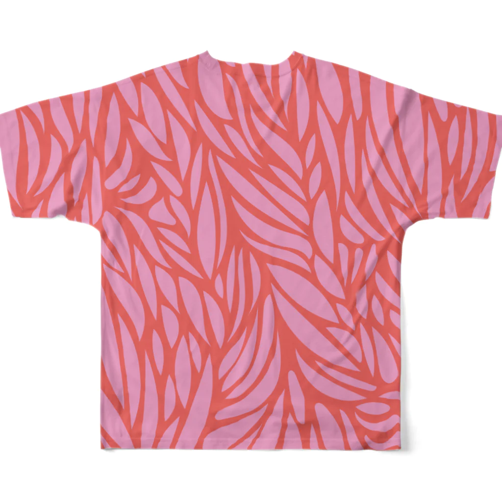 #ATOPOSのぎゅっとねTシャツ/PINK フルグラフィックTシャツの背面
