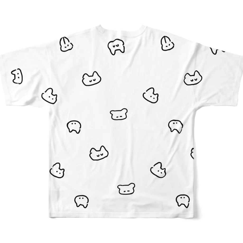 boutique-SENAUSAのせなうさばらばら フルグラフィックTシャツの背面