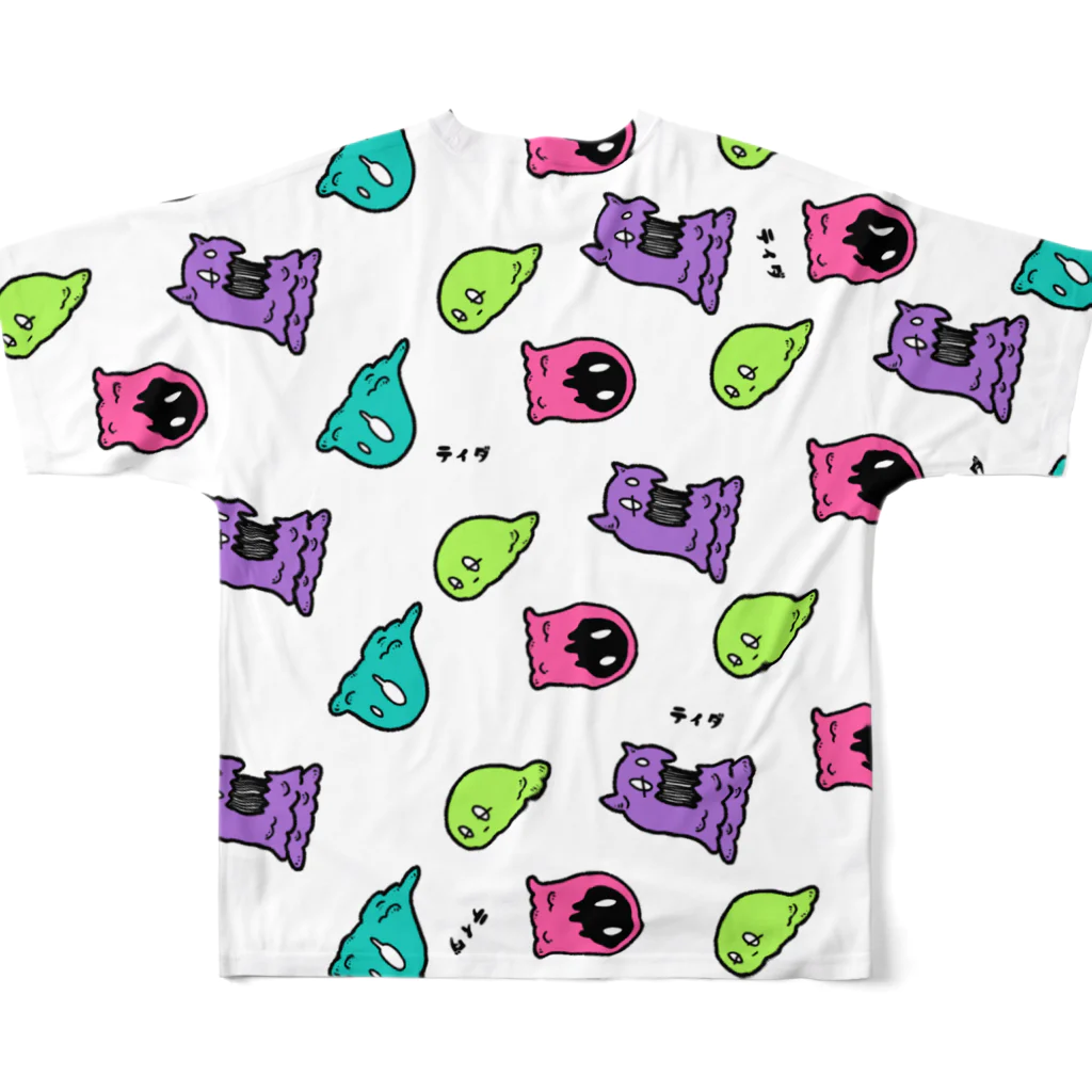 ティダのモンスターいっぱい All-Over Print T-Shirt :back