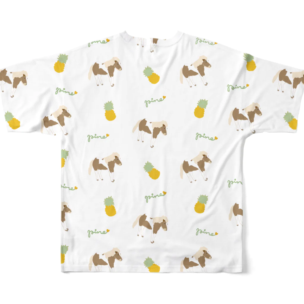 umaumaのpine🍍 フルグラフィックTシャツの背面