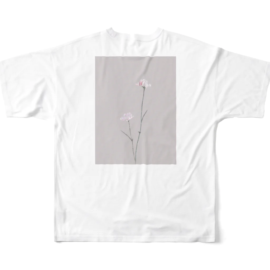 rilybiiのtwo pinkcarnation , sakura milk tea . All-Over Print T-Shirt :back