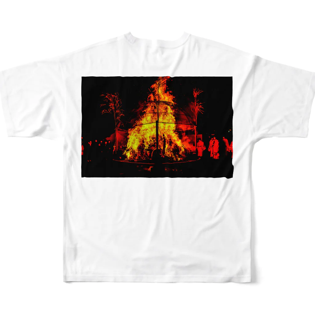 藤羊の神事　どんど焼き All-Over Print T-Shirt :back