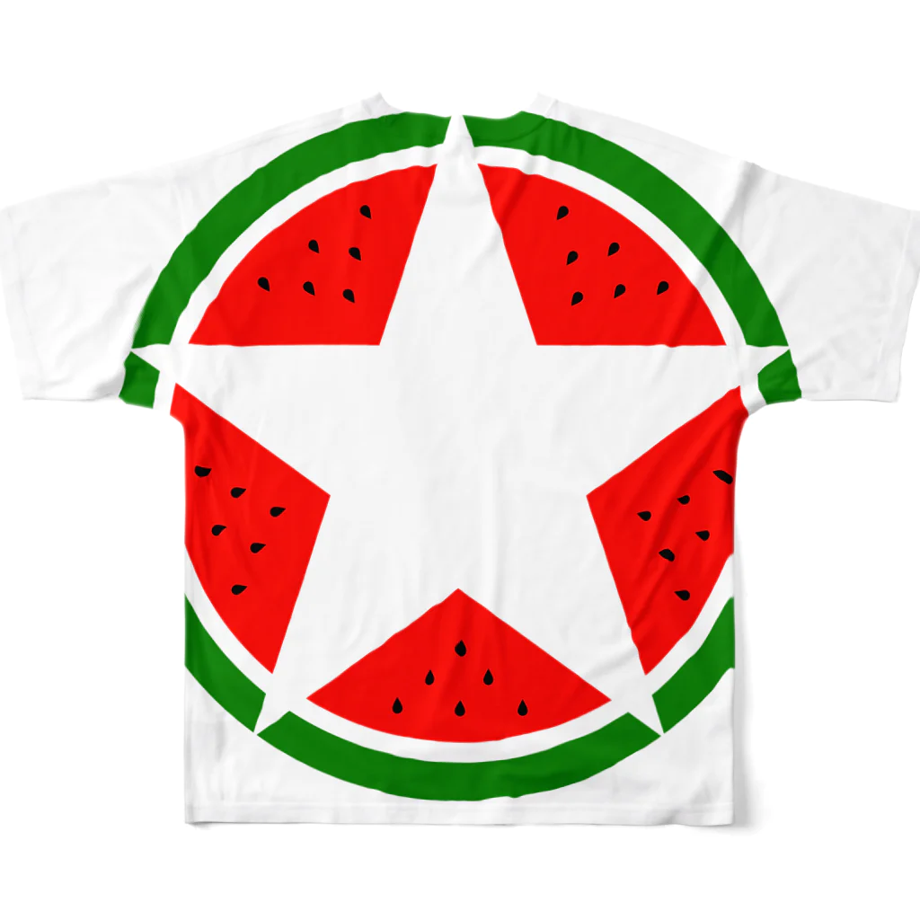 SuzutakaのSuica star All-Over Print T-Shirt :back