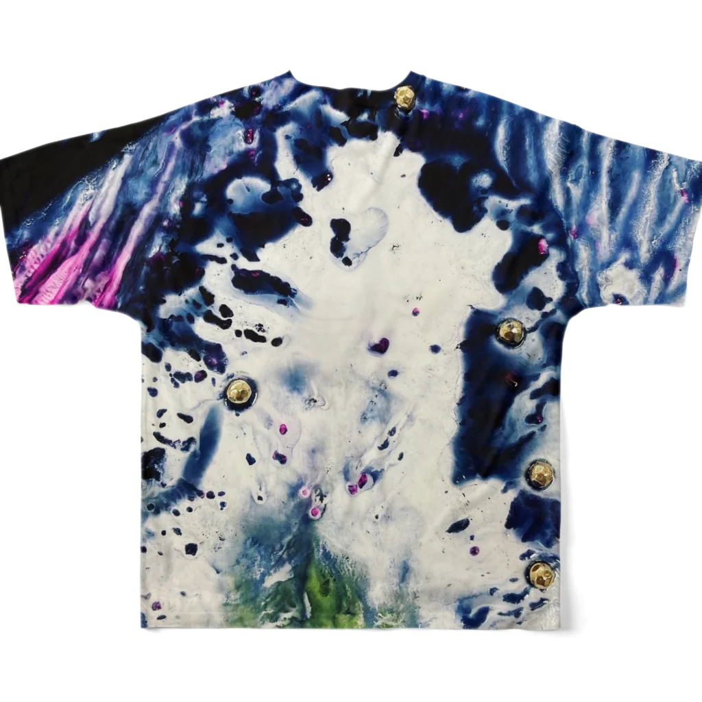 キモグラフィック屋さん － Unconscious Art －のZen Monster  All-Over Print T-Shirt :back