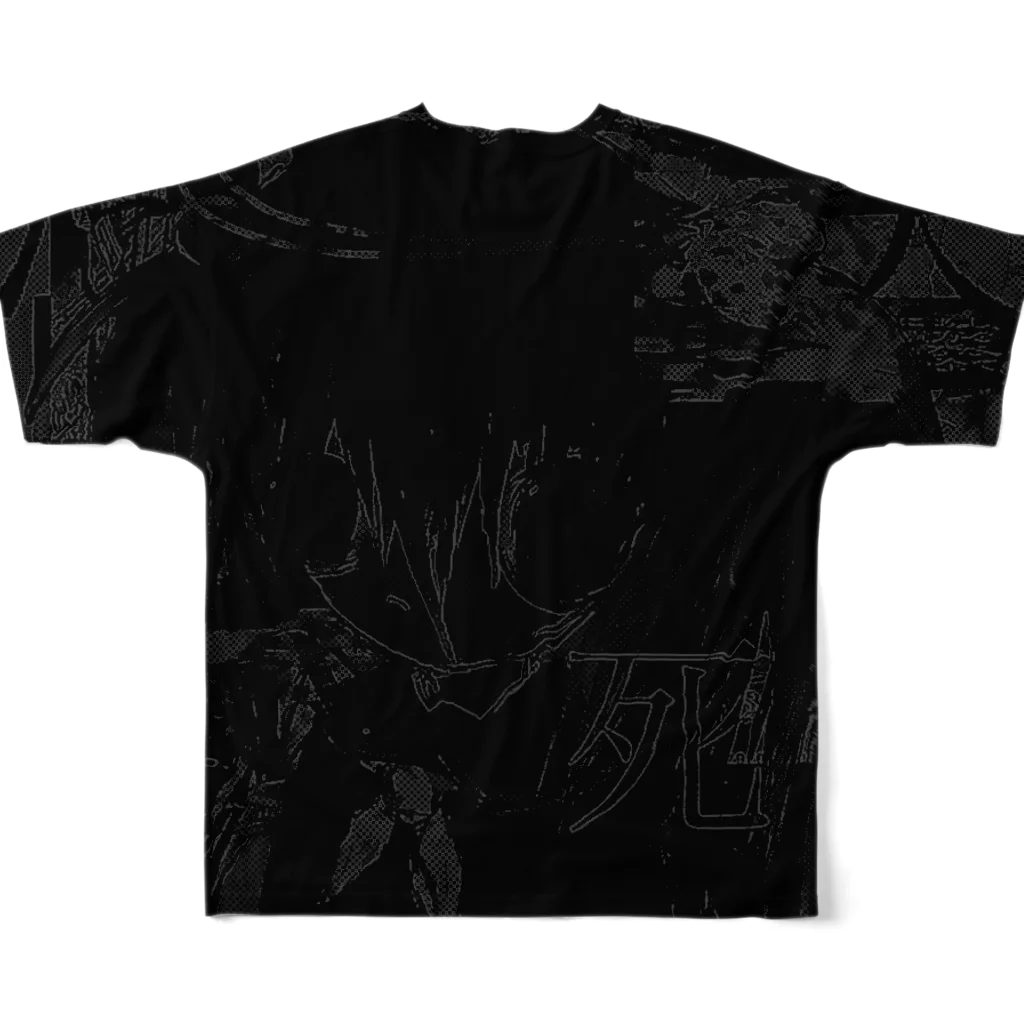 僕穴凹の雅BLOOD⑅｢こくいろฅ.．.ˆ｣ フルグラフィックTシャツの背面