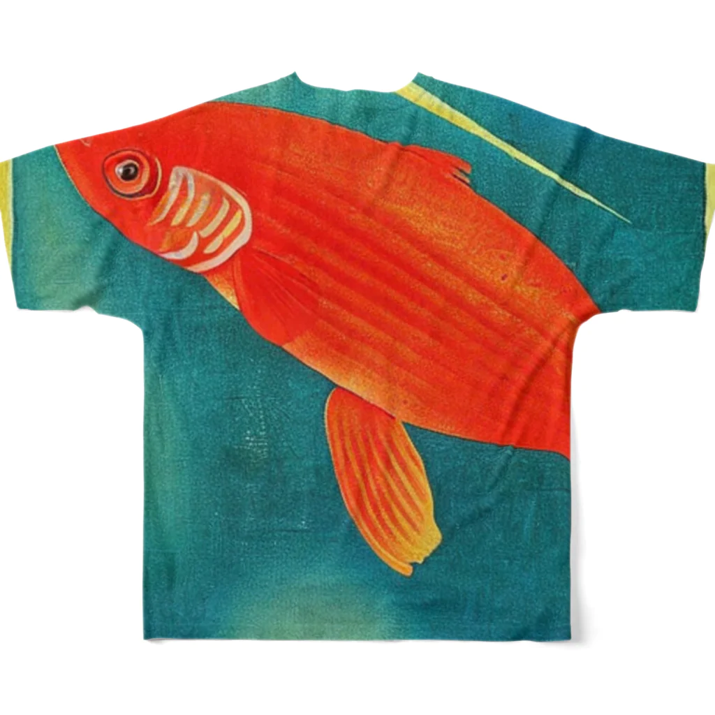 Danke Shoot Coffeeの流星金魚 All-Over Print T-Shirt :back