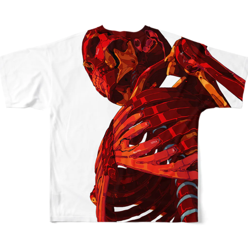 REDTAILの強化骨格7：Enhanced skeleton7 All-Over Print T-Shirt :back