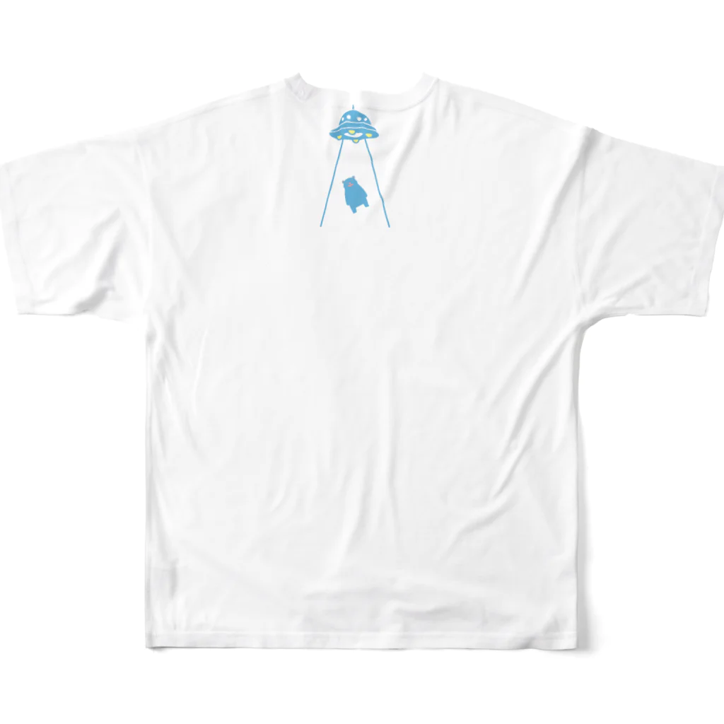 蹴鞠リーグ公式のポップなクナ國（UFO出現） フルグラフィックTシャツの背面