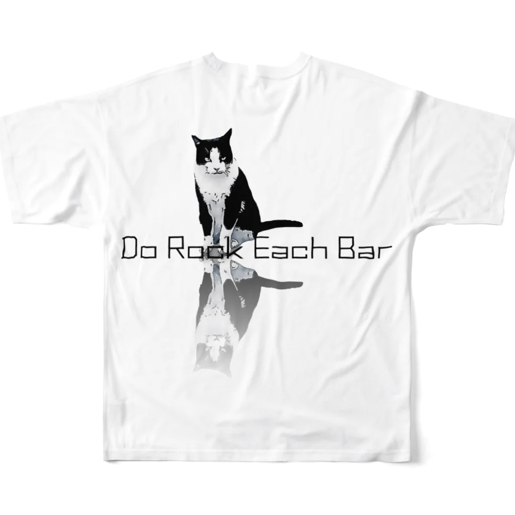 MOMO@道楽市場のDo rock each bar フルグラフィックTシャツの背面