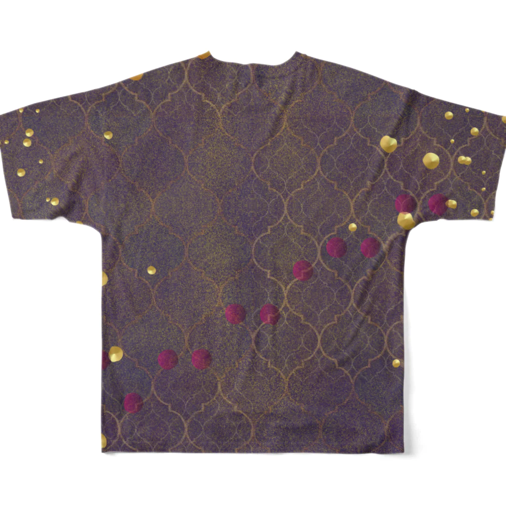 qasr el asulの魔法の絨毯　デーツゴールデンブラウン All-Over Print T-Shirt :back