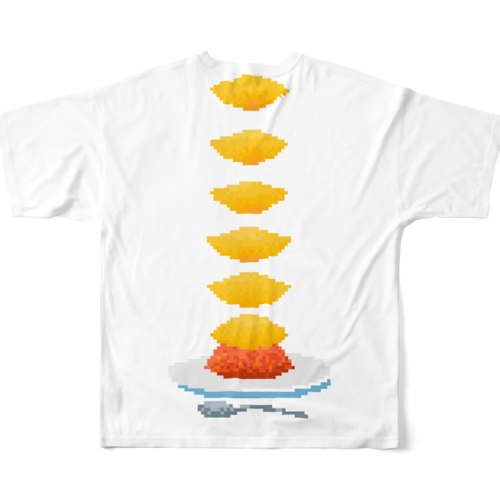 ari_to_kemuriのドット・オムライス All-Over Print T-Shirt :back