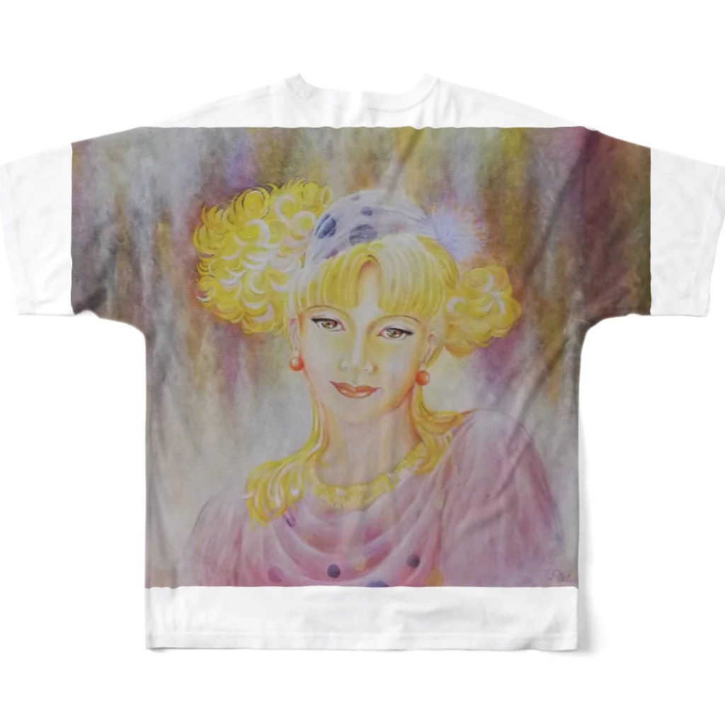 Happy Circusのハッピークラウン3・woman All-Over Print T-Shirt :back