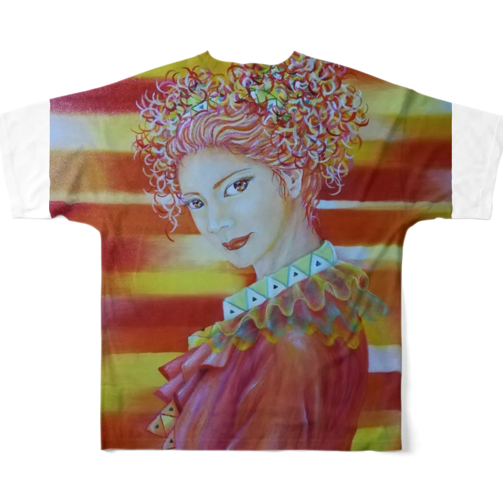 Happy Circusのハッピークラウン4・woman All-Over Print T-Shirt :back