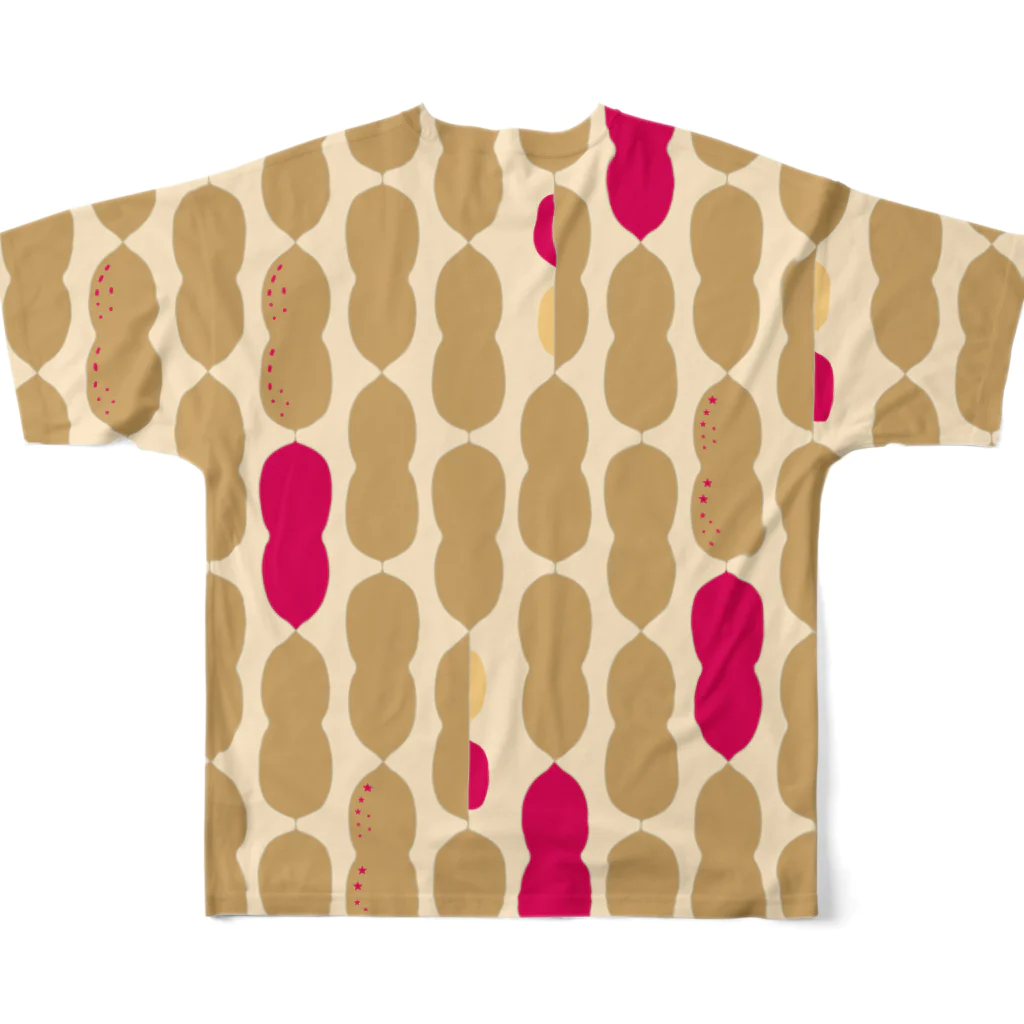 熊GUYのピーナッツマニア（バター） All-Over Print T-Shirt :back